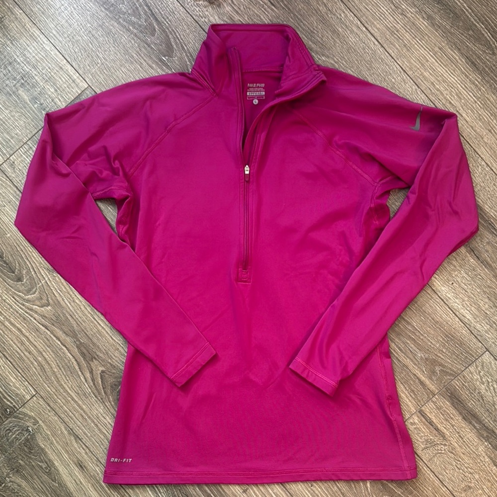 Nike Fuchsia Quarter-Zip Pullover